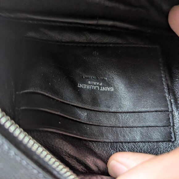 YSL Lou Mini Matelasse Leather Camera Bag Black & Silver Hardware - Picture 7 of 15